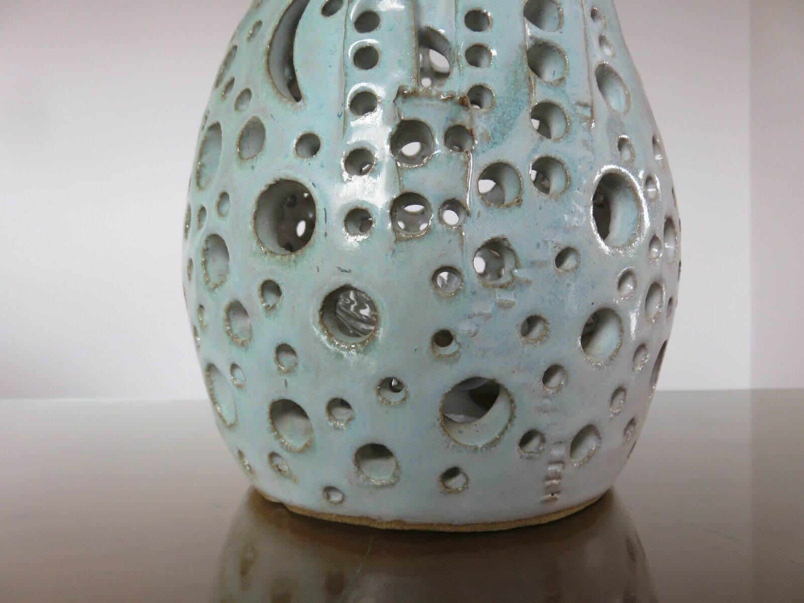 Pale blue open lamp 60 70 years