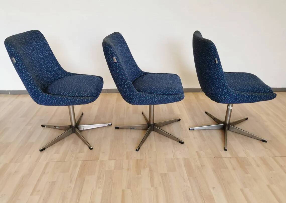 1 of 3 Vintage Niko Kralj Era Swivel Office Chair - Stol Kamnik, Yugoslavia
