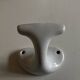XL white ceramic earthenware coat rack from the 1960s