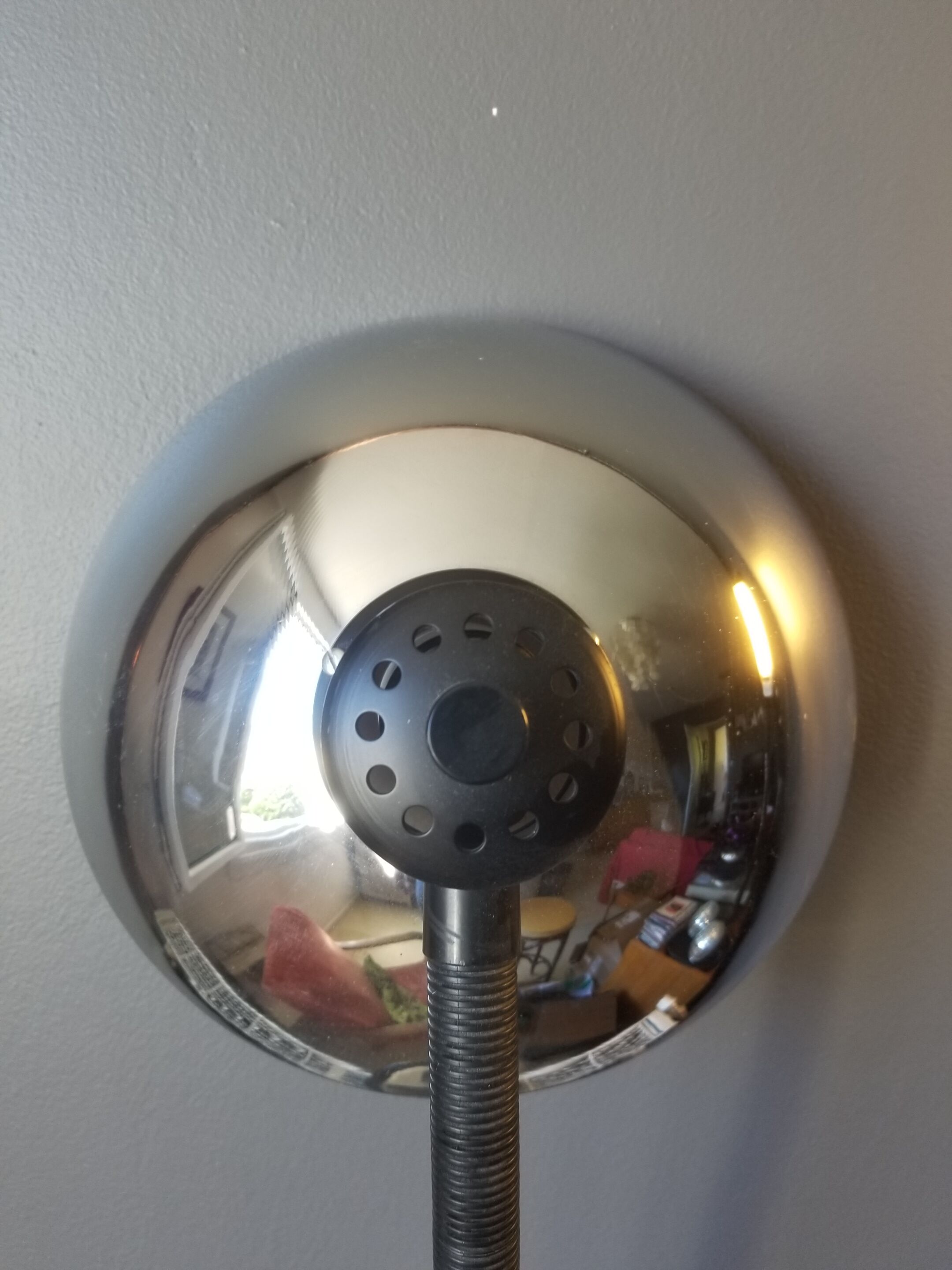 Large vintage chrome table lamp Aluminor - Rare XXL format - 70s