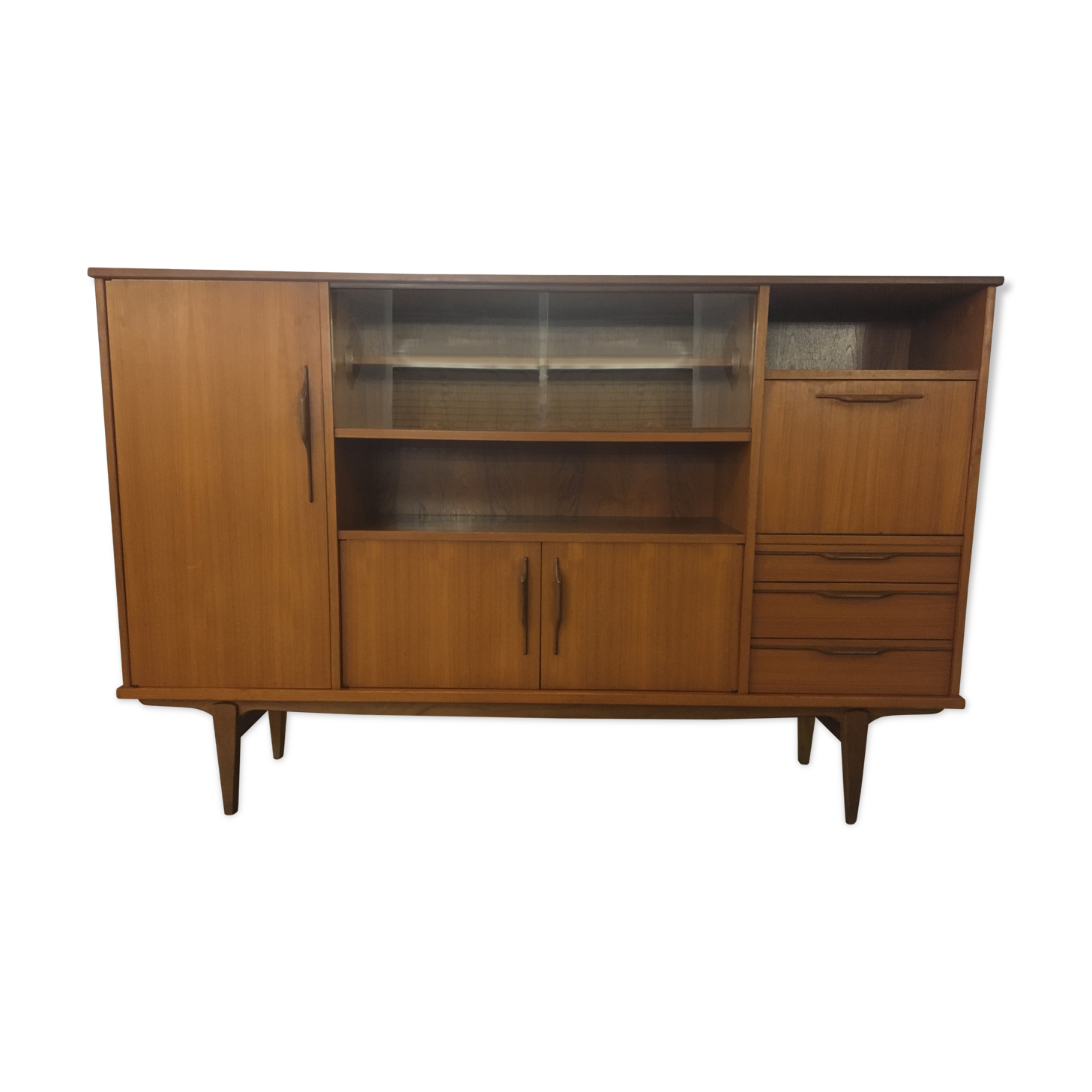 High teak and walnut sideboard 1960