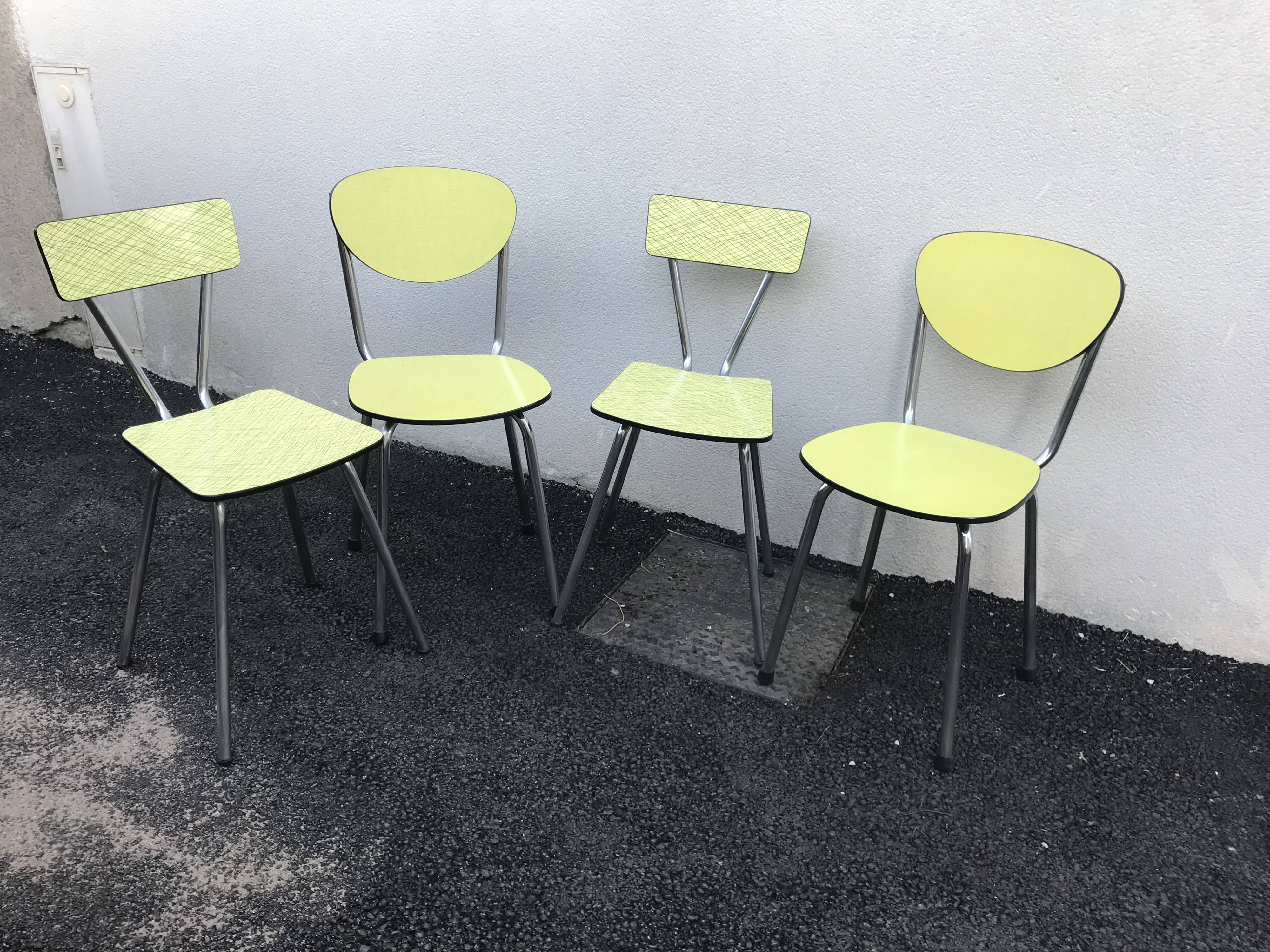 Yellow formica chairs