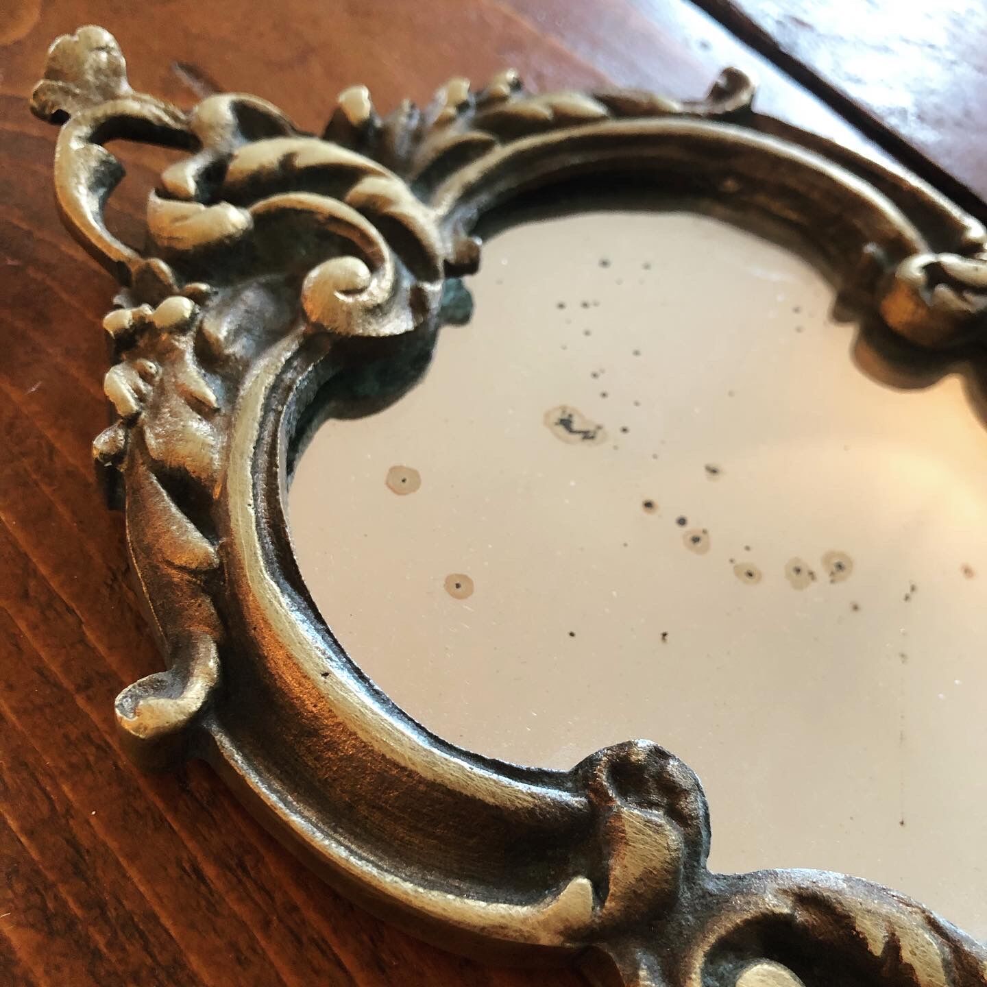Bronze hand mirror