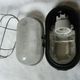 Wall lamp porthole lamp metal glass streaked grid vintage industrial design
