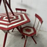 20th century lacquered beech garden furniture set