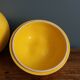 Sugar bowl candy dish box lemon in slipware