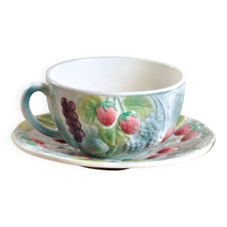 Large St Clément barbotine breakfast/chocolate mug