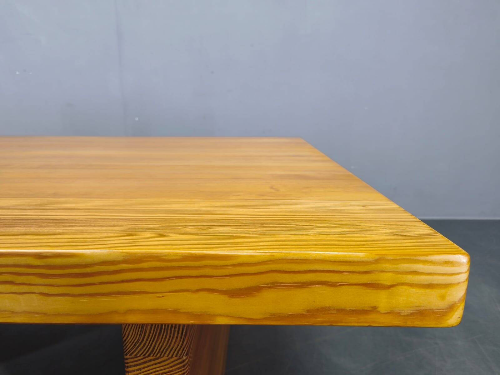 1960s Scandinavian Solid Pine Coffee Table Minimalist Design