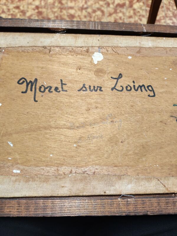 Huile sur toile  vintage Moret  sur Loing