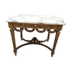 Table de milieu en bois - marbre