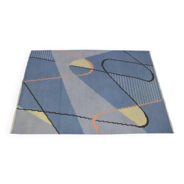 Tapis kilim moderniste géométrique par Antonín Kybal, années 1960.