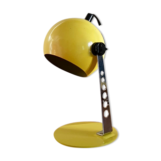 Chrome ball lamp and yellow metal