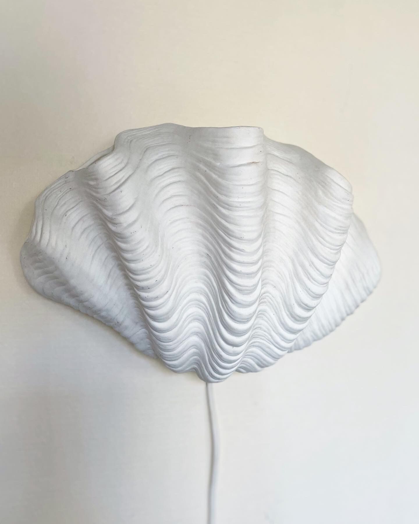 Ceramic shell wall lamp