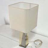 Lampe chrome et métal doré