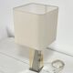 Lampe chrome et métal doré