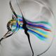 Livio Seguso, zware Murano glassen kom, Rainbow Design, 1993.