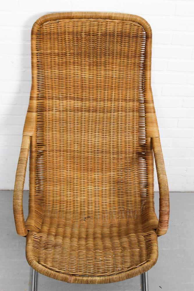 Mid Century Wicker Lounge Chair by Dirk van Sliedregt for Jonker Brothers, 1960s