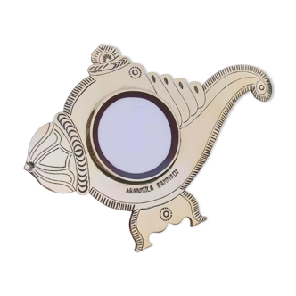 Miroir en métal Aranmula Conchu avec modèle de béquille arrière