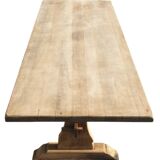 Natural wood farmhouse table