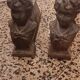 2 cast iron chenets