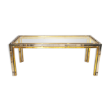 Chrome & brass console table