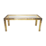 Table en chrome et laiton