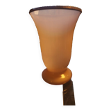 Opaline and bronze vase
