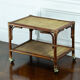 Paires de tables basses en rotin et osier