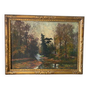 Paysage signé du début