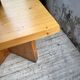 Square modernist table made of solid pine from the 1950s.