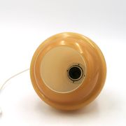 Suspension verre opaline jaune moutarde camel, années 70