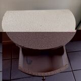 Bedside table console pedestal table drawer beige cracked gold wood