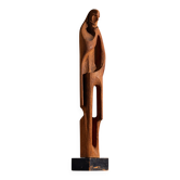 Abstract art deco figure in solid wood