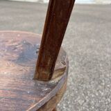 Pair of vintage Aranjou brutalist chairs in solid wood