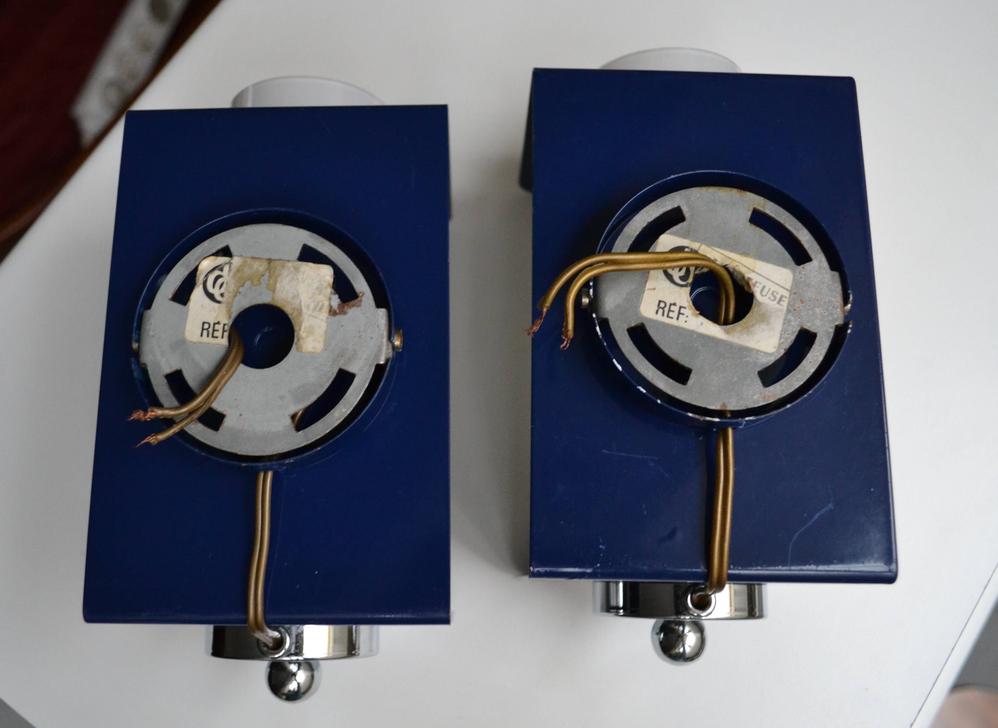 Pair of vintage sconces 70s Delmas