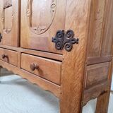 Vintage design solid oak sideboard