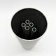 Roll vase / built-in flower stick – brushed aluminum, 1970s