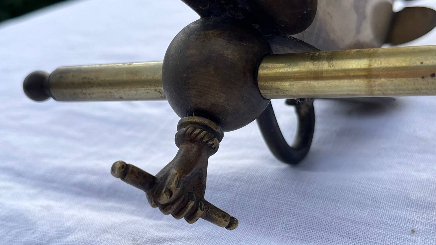 Vintage kerosene lamp copper wall light