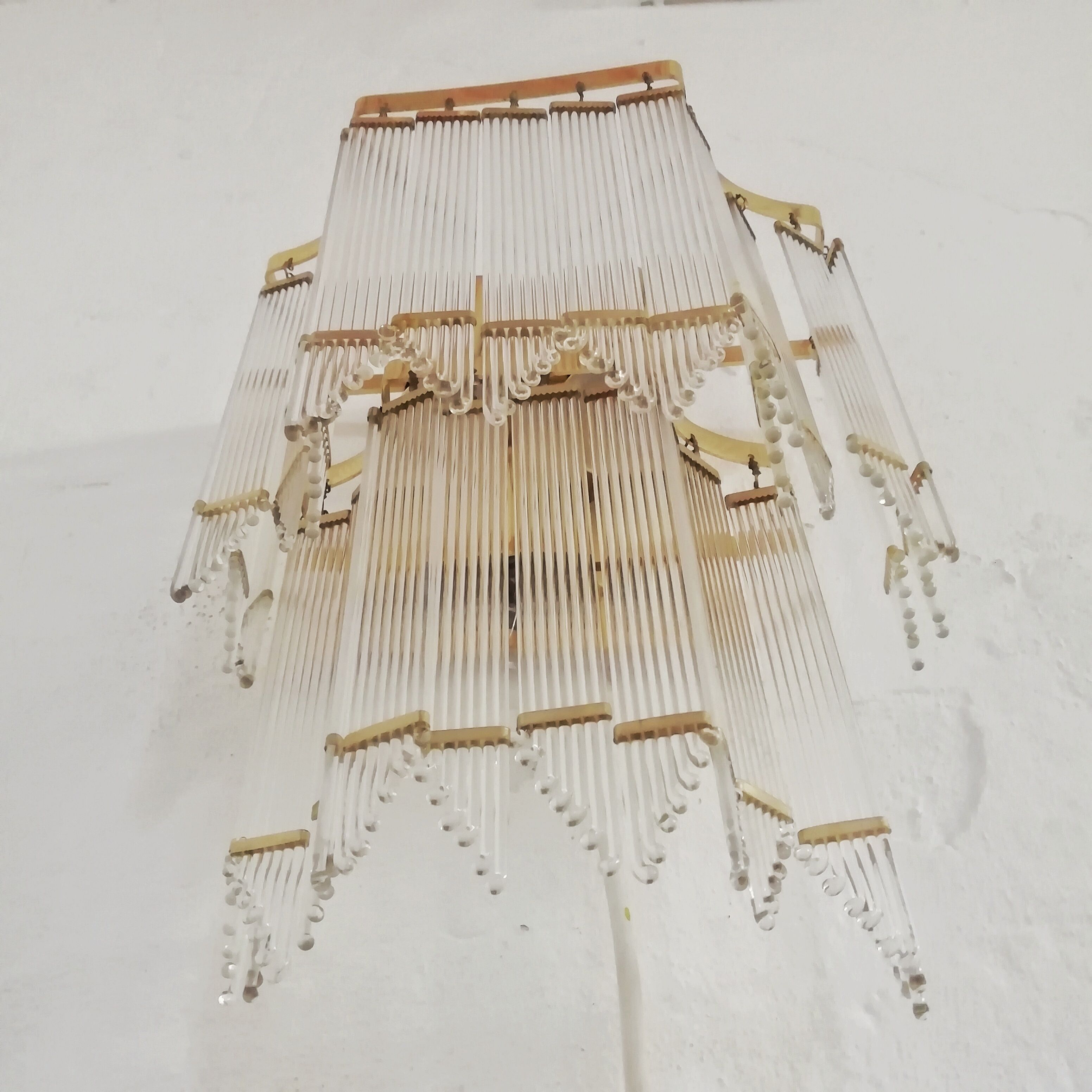 Lamp glass wall lamp 1980