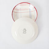 2 plates cap Gien france, model brigitte 1938-1960