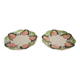 2 vintage apple barbotine plates signed Francesco Guarino