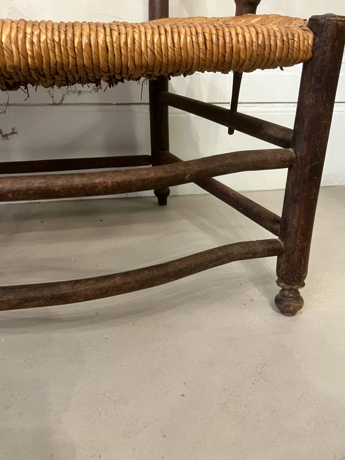 Provençal straw armchair from the 18th century