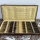 Antique dessert service 12 knives & 12 forks in brass and wood