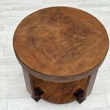 1950s, Danish artdeco coffee table, oak wood.