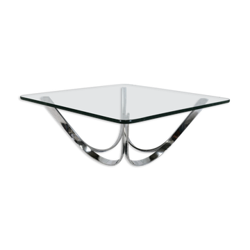 Square coffee table by Roger Sprunger, Dunbar edition, USA, circa 1970.