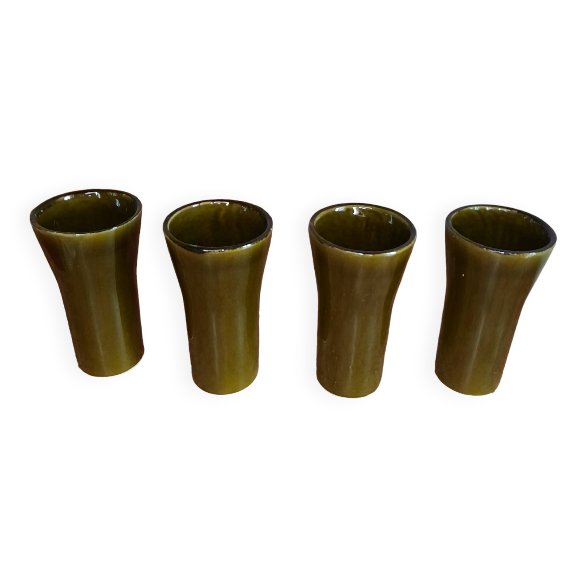 Vallauris model Vallauris orange cups Claude Paci set of 4