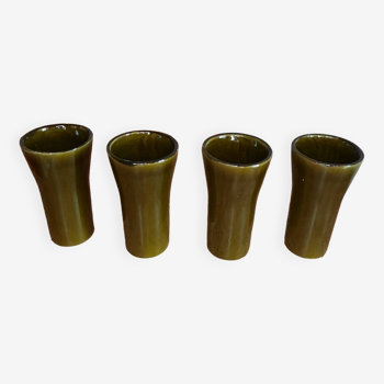 Vallauris model Vallauris orange cups Claude Paci set of 4