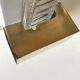 Paire d’appliques dalle de verre et laiton design 70
