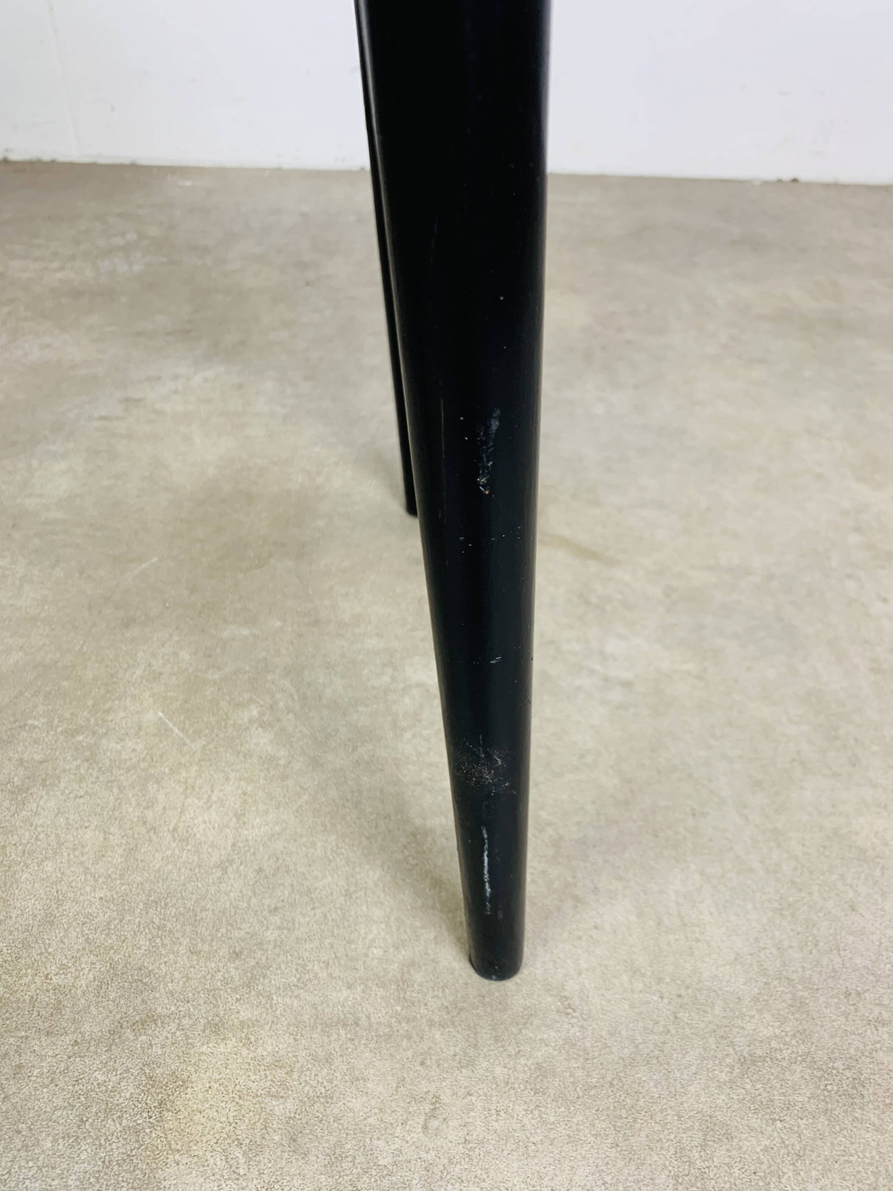 Pair of black Baumann stools, 1960s