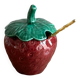 Strawberry slip jam jar